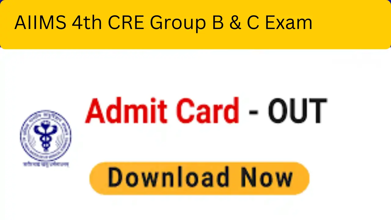 Steps to Download AIIMS 4th CRE Group B & C Exam 2025 Admit Card.