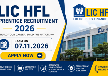 LIC HFL Apprentice Recruitment 2026: Exam on 07.11.2026, Apply Now