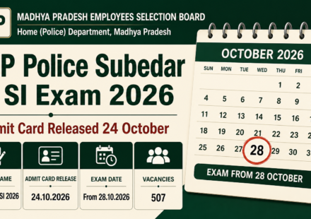 MP Police SI Admit Card 2026 Released at esb.mp.gov.in, How to Download