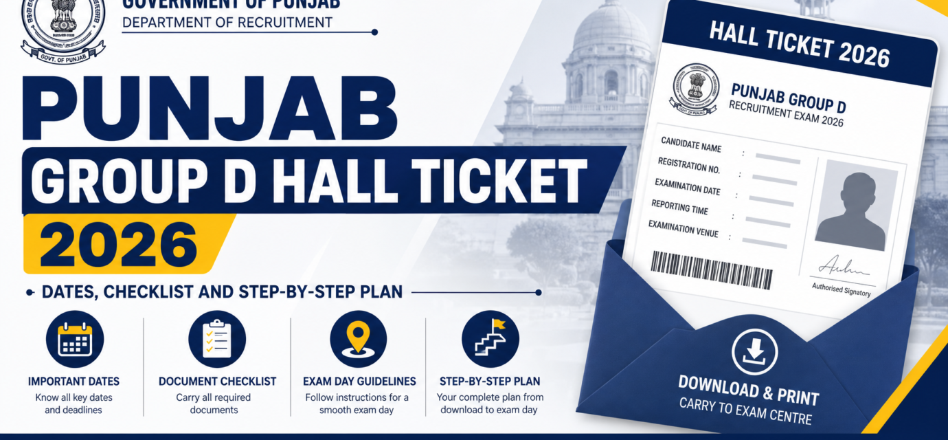 Punjab Group D Hall Ticket 2026: Dates, Checklist and Step-by-Step Plan