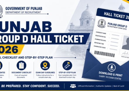 Punjab Group D Hall Ticket 2026: Dates, Checklist and Step-by-Step Plan