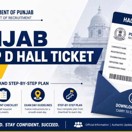 Punjab Group D Hall Ticket 2026: Dates, Checklist and Step-by-Step Plan