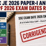 SSC Exam Date 2026 Changed: JE Paper-I From 02 November, Check Now